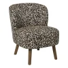 Xenos Fauteuils-Fauteuil luipaard - bruin - 69x66x56 cm