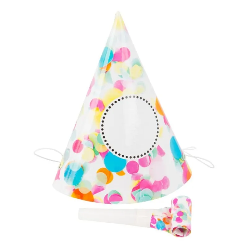 Xenos Verkleedaccessoires-Feesthoedjes met roltongen - set van 5