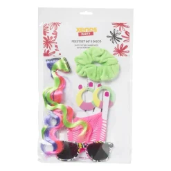 Xenos Verkleedaccessoires-Feestset disco met accessoires - set van 8