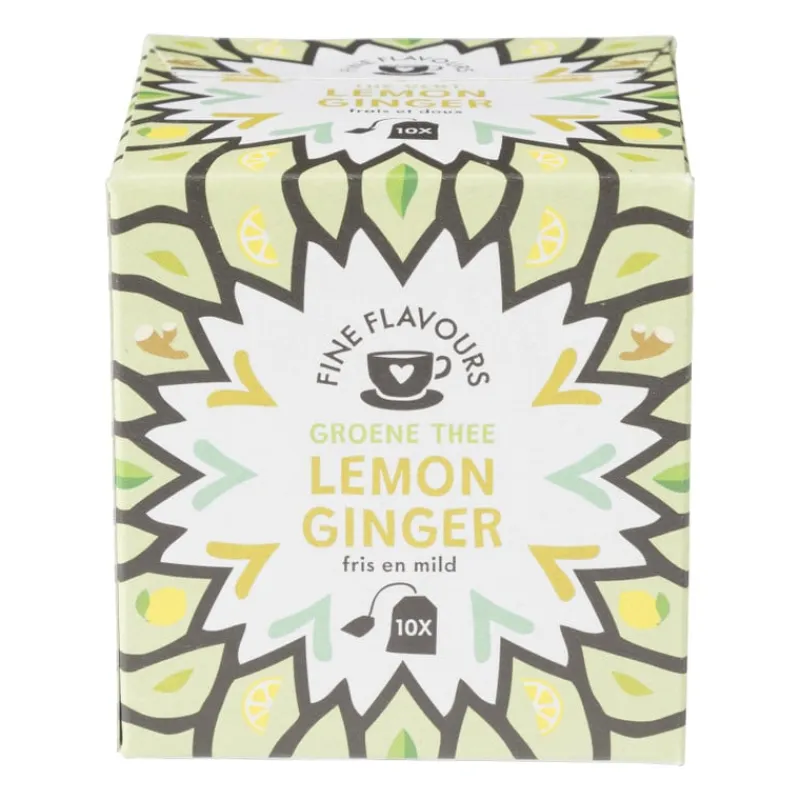 Xenos Thee-Fine Flavours groene thee - lemon ginger - 10 zakjes