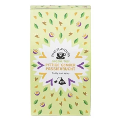 Xenos Thee-Fine flavours groene thee - pittige gember & passievrucht - 15 piramide zakjes