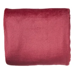 Xenos Kerstcadeaus|Plaids-Fleece deken - bordeauxrood - 200x150 cm