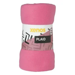 Xenos Plaids-Fleece deken - fuchsia - 160x130 cm