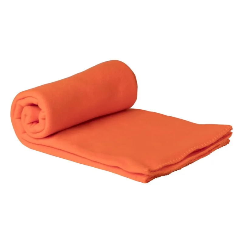Xenos Plaids-Fleece deken - oranje - 160x130 cm