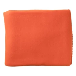 Xenos Plaids-Fleece deken - oranje - 160x130 cm