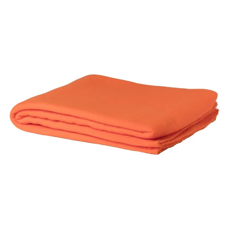 Xenos Plaids-Fleece deken - oranje - 160x130 cm