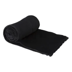 Xenos Plaids-Fleece deken - zwart - 200x150 cm