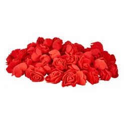Xenos Knutselspullen-Foam roosjes rood - set van 100
