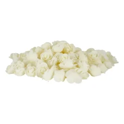 Xenos Knutselspullen-Foam roosjes wit - set van 100
