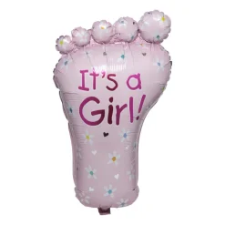 Xenos Ballonnen|Babyshower-Folieballon it's a girl - roze - 65 cm