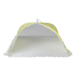 Xenos Foodcovers|Buitenservies-Foodcover citroen - geel/wit - 45x45 cm