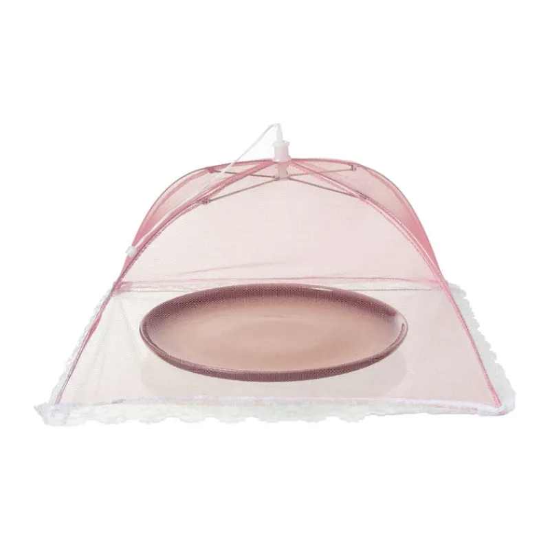 Xenos Foodcovers-Foodcover paraplu - roze - 35x35x20 cm