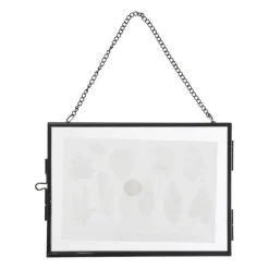 Xenos Fotolijsten-Fotolijst aan ketting liggend - zwart -13x18 cm