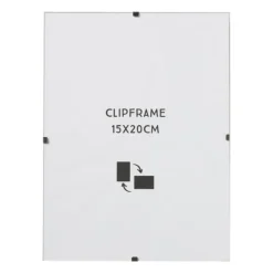 Xenos Fotolijsten-Fotolijst clip frame - glas - 15x20 cm