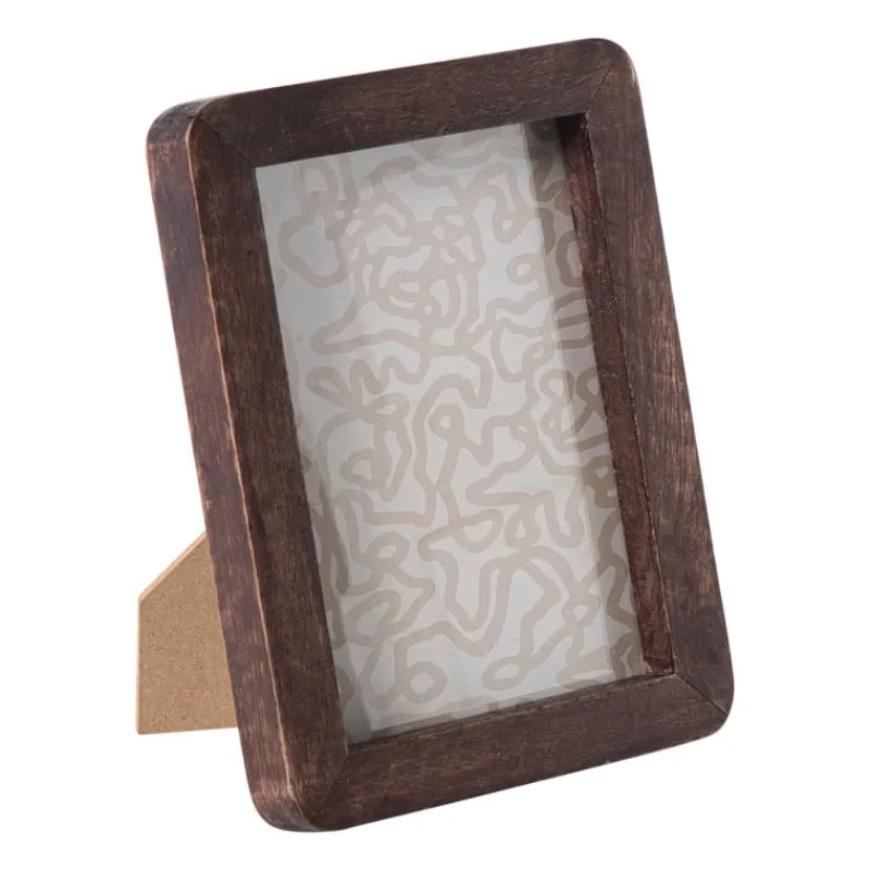 Xenos Fotolijsten-Fotolijst hout groot - bruin - 12.7x17.8 cm