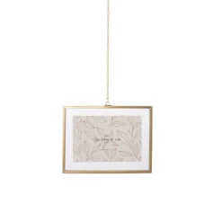 Xenos Fotolijsten-Fotolijst met ketting - 15x20x1 cm - goudkleurig