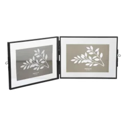 Xenos Fotolijsten-Fotolijst tweeluik - zwart - 15x20x2 cm