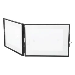 Xenos Fotolijsten-Fotolijst tweeluik - zwart - 15x20x2 cm