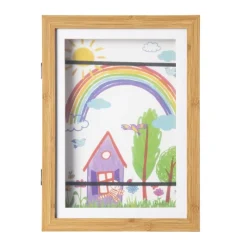 Xenos Fotolijsten-Fotolijst voor tekeningen - bruin - 32x23x3 cm