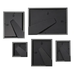 Xenos Fotolijsten-Fotolijstjes - zwart - set van 5
