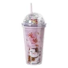 Xenos Kinderservies|Kerstcadeaus-Funny beker kat - roze - 450 ml