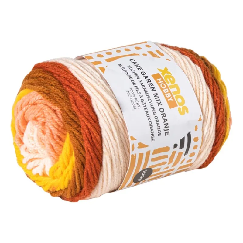 Xenos Garen-Garen cakemix - oranje - 100 gram - 160 meter