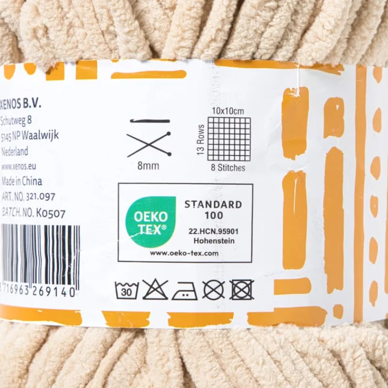 Xenos Garen-Garen chenille - beige - 100 gram - 60 meter