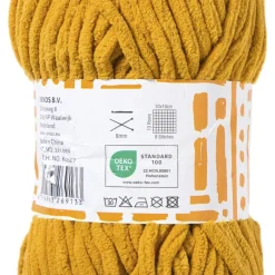 Xenos Garen-Garen chenille - geel - 100 gram - 60 meter