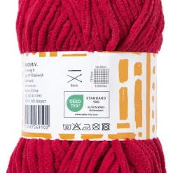 Xenos Garen-Garen chenille - rood - 100 gram - 60 meter