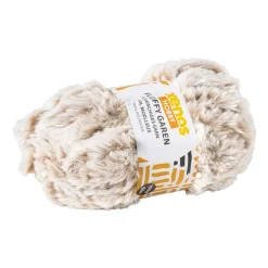 Xenos Garen-Garen fluffy - beige/bruin - 100 gram - 60 meter