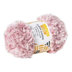 Xenos Garen-Garen fluffy - beige/rood - 100 gram - 60 meter