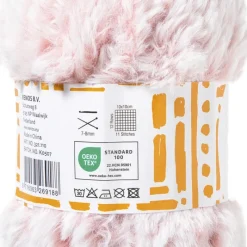 Xenos Garen-Garen fluffy - beige/roze - 100 gram - 60 meter