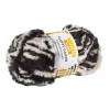 Xenos Garen-Garen fluffy - zwart/beige - 100 gram - 60 meter