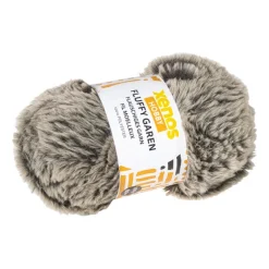 Xenos Garen-Garen fluffy - zwart/bruin - 100 gram - 60 meter