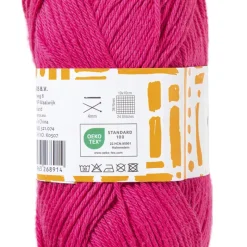 Xenos Garen-Garen katoen - fuchsia - 50 gram - 125 meter