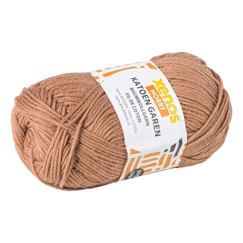 Xenos Garen-Garen katoen - lichtbruin - 50 gram - 125 meter