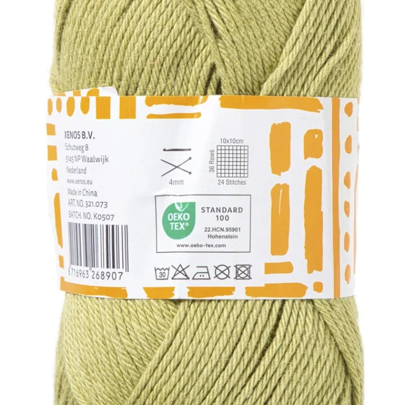 Xenos Garen-Garen katoen - lichtgroen - 50 gram - 125 meter