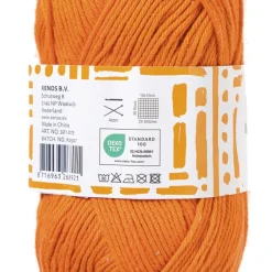 Xenos Garen-Garen katoen - oranje - 50 gram - 125 meter