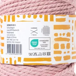 Xenos Garen-Garen macramé - roze - 500 gram - 100 meter