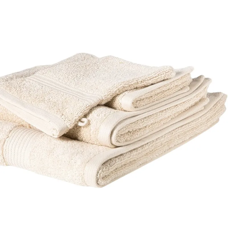 Xenos Badtextiel|Badkamer Accessoires-Gastendoekje - beige - 30x50 cm