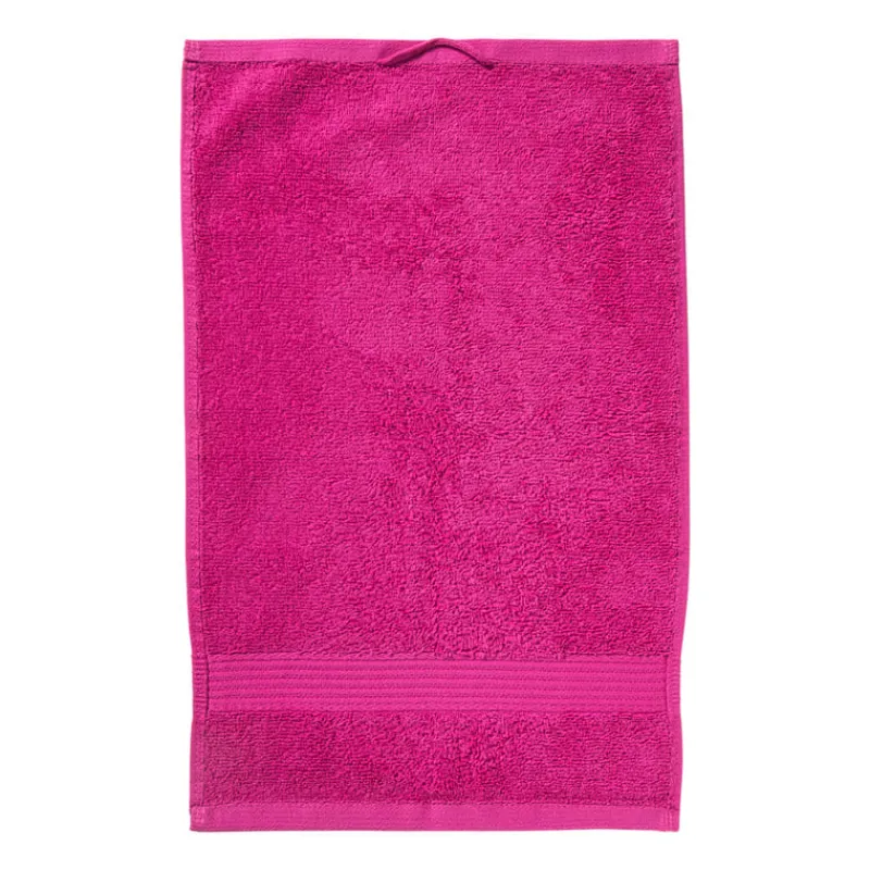 Xenos Badtextiel|Badkamer Accessoires-Gastendoekje - roze - 30x50 cm