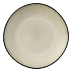 Xenos Borden-Gebaksbordje Roots - beige - ø18x2.2 cm
