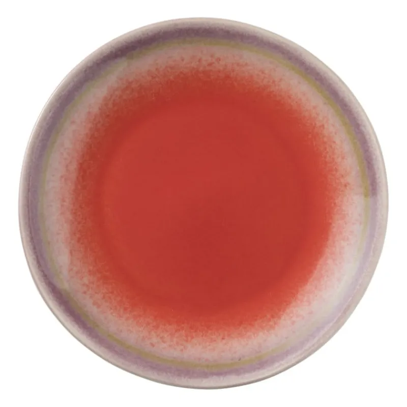 Xenos Borden-Gebaksbordje Roots - rood/paars - ø18x2.2 cm