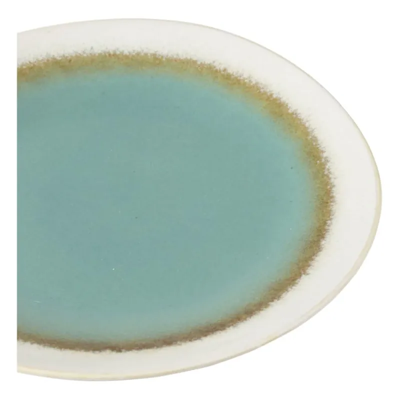 Xenos Borden-Gebaksbordje Roots - turquoise - ø18x2.2 cm