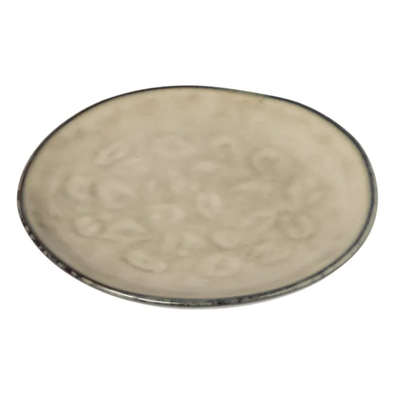 Xenos Borden-Gebaksbordje Toscane - beige - ø15.5 cm