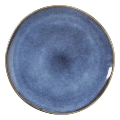 Xenos Borden-Gebaksbordje Toscane - donkerblauw - ø15.5 cm