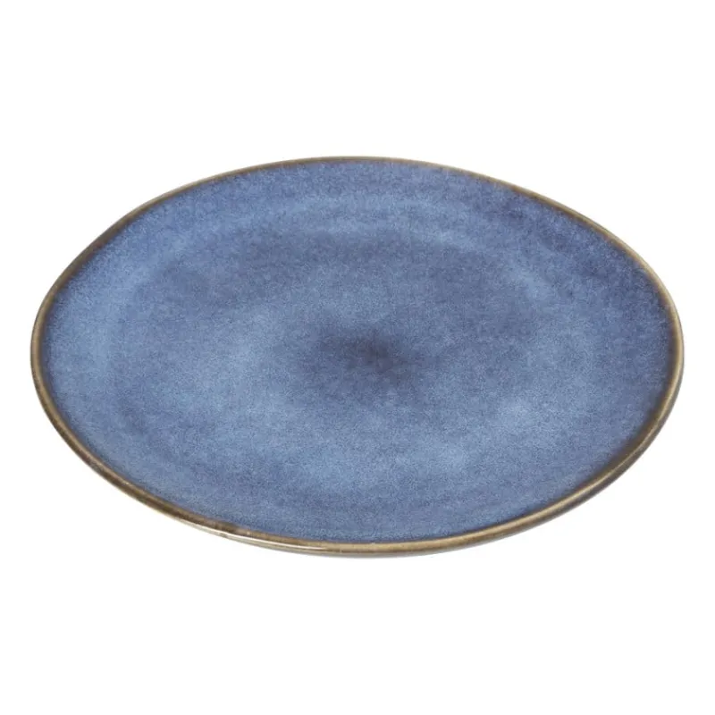 Xenos Borden-Gebaksbordje Toscane - donkerblauw - ø15.5 cm