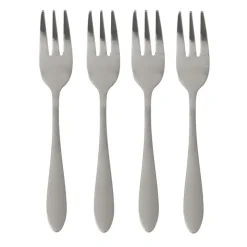 Xenos Vorken-Gebaksvorkjes zilver - set van 4