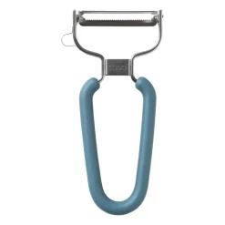 Xenos Keukengerei-Gekartelde Y-dunschiller - blauw - 13x6.3 cm