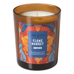 Xenos Geurstokjes|Geurkaarsen-Geurkaars Flame Market - ø9.5x7.9 cm